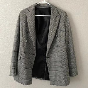 GREY PLAID BLAZER